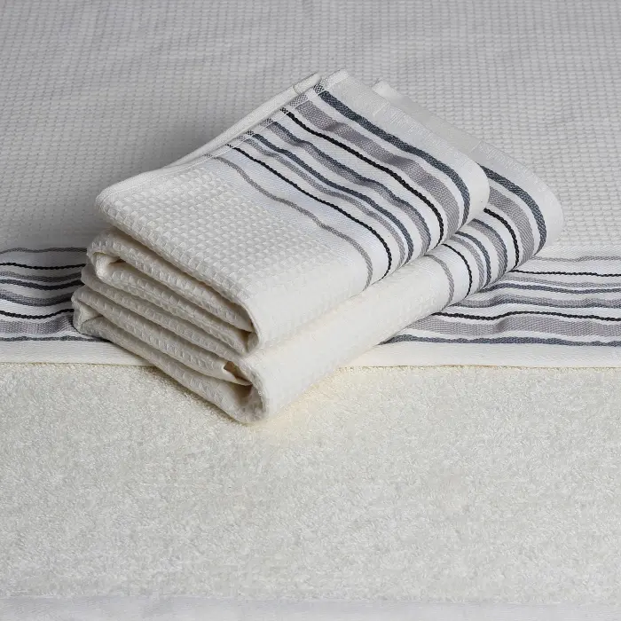 Хавлия за баня Вафла Лукс - Крем - 773 - Хавлия за баня Вафла Лукс - Крем - 773