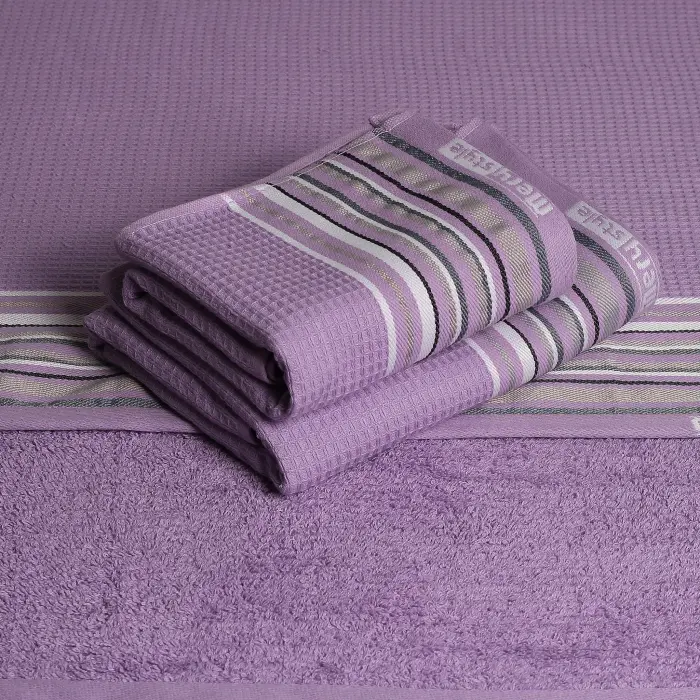 Хавлия за баня Вафла Лукс - Лилаво - 779 - Хавлия за баня Вафла Лукс - Лилаво - 779