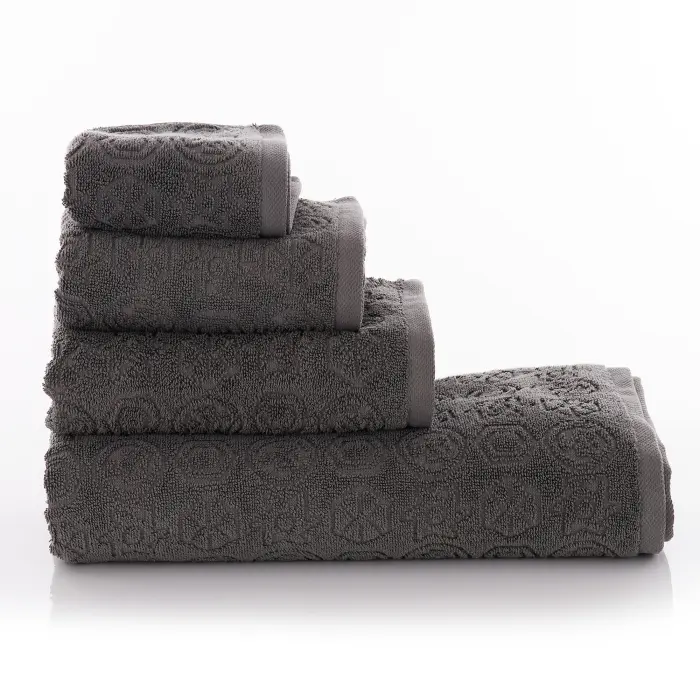 Хавлия за баня Жакард MS - Тъмно сиво - 3460 - Хавлия за баня Жакард MS - Тъмно сиво - 3460