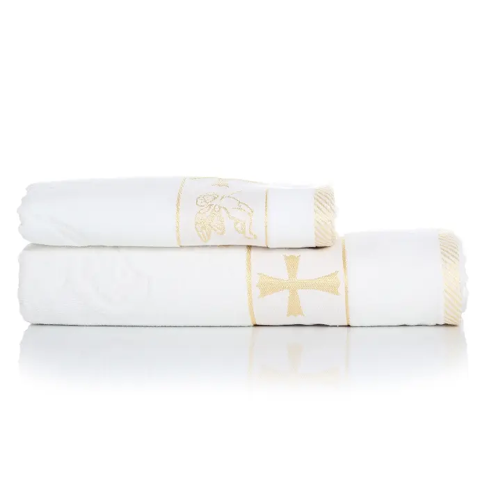 Кърпа за Кръщение с втъкани златни нишки - 1754 - Кърпа за Кръщение с втъкани златни нишки - 1754