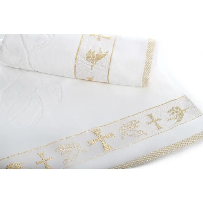 Кърпа за Кръщение с втъкани златни нишки - 1756 - Кърпа за Кръщение с втъкани златни нишки - 1756
