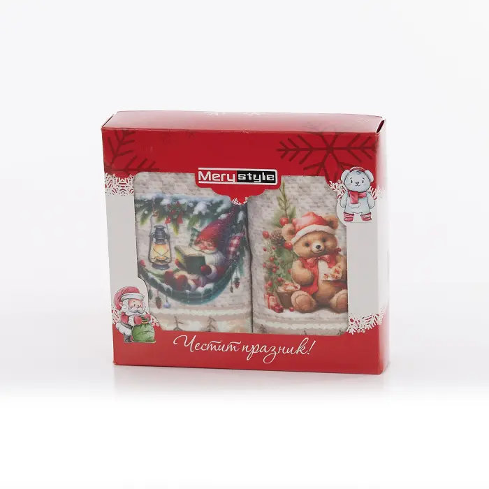 Комплект - 2 броя хавлиена кърпа с печат - Кутия - 5372 - 3376 - Комплект - 2 броя хавлиена кърпа с печат - Кутия - 5372 - 3376