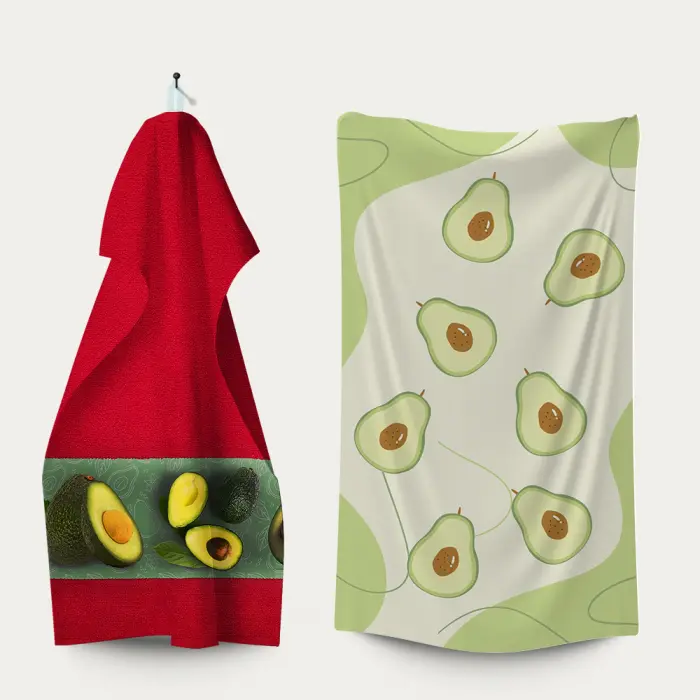 Комплект - 2 броя хавлиена кърпа с принт - 3144 - 2246 - Комплект - 2 броя хавлиена кърпа с принт - 3144 - 2246