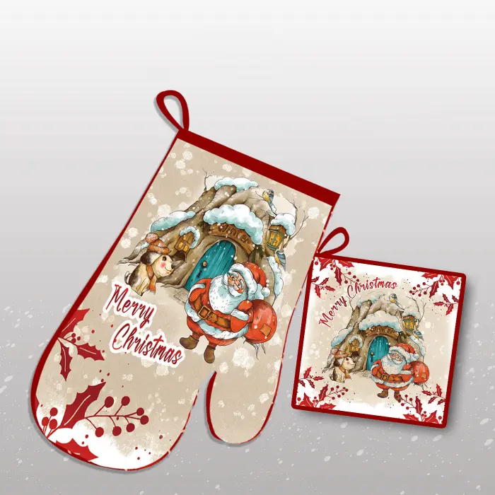 Комплект ръкохватки с коледни мотиви - 2233 - 2158 - Комплект ръкохватки с коледни мотиви - 2233 - 2158