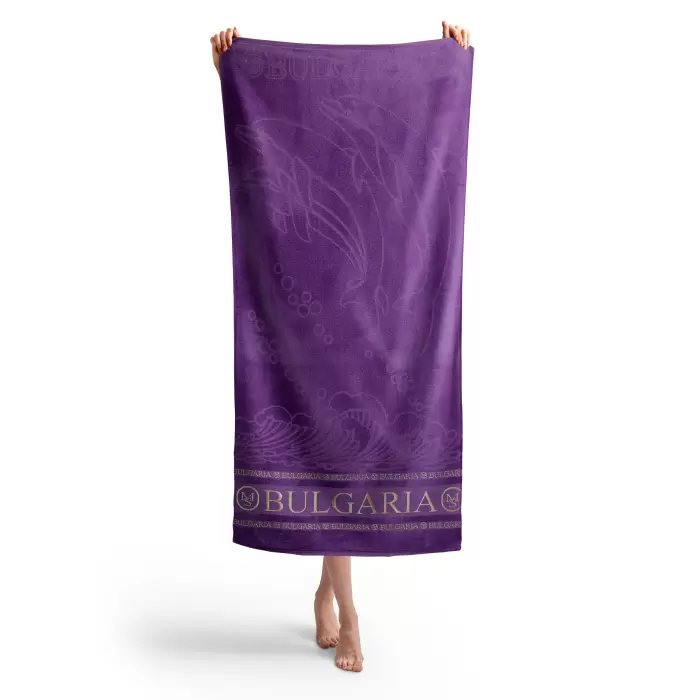 Плажна хавлия Делфин MS - Лилав - 357 - Плажна хавлия Делфин MS - Лилав - 357