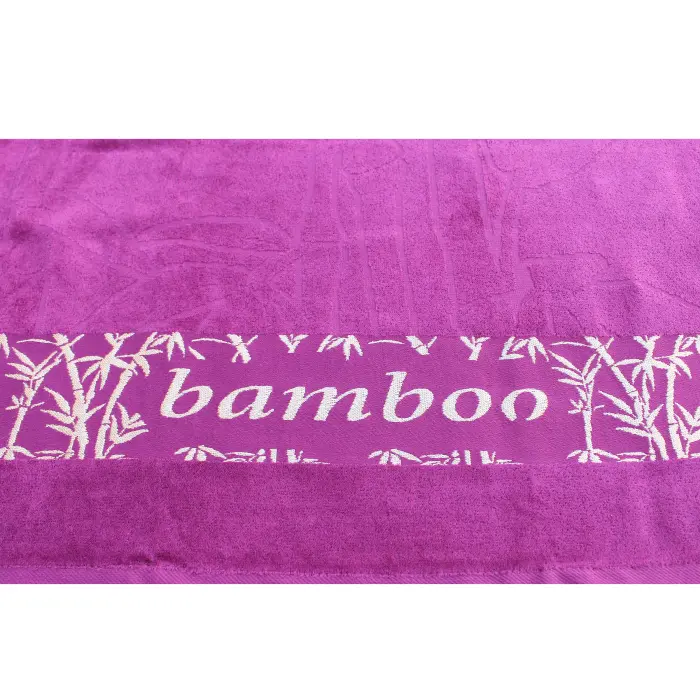 Плажна хавлия с бамбуков десен - малина - 1775 - Плажна хавлия с бамбуков десен - малина - 1775