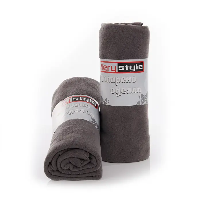 Поларено одеяло за намятане - Сиво - 3370 - Поларено одеяло за намятане - Сиво - 3370