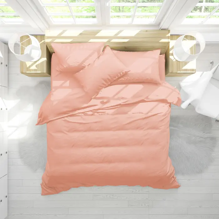 СПАЛЕН КОМПЛЕКТ РАНФОРС ЕДНОЦВЕТЕН ПРАСКОВА - 2196 - СПАЛЕН КОМПЛЕКТ РАНФОРС ЕДНОЦВЕТЕН ПРАСКОВА - 2196