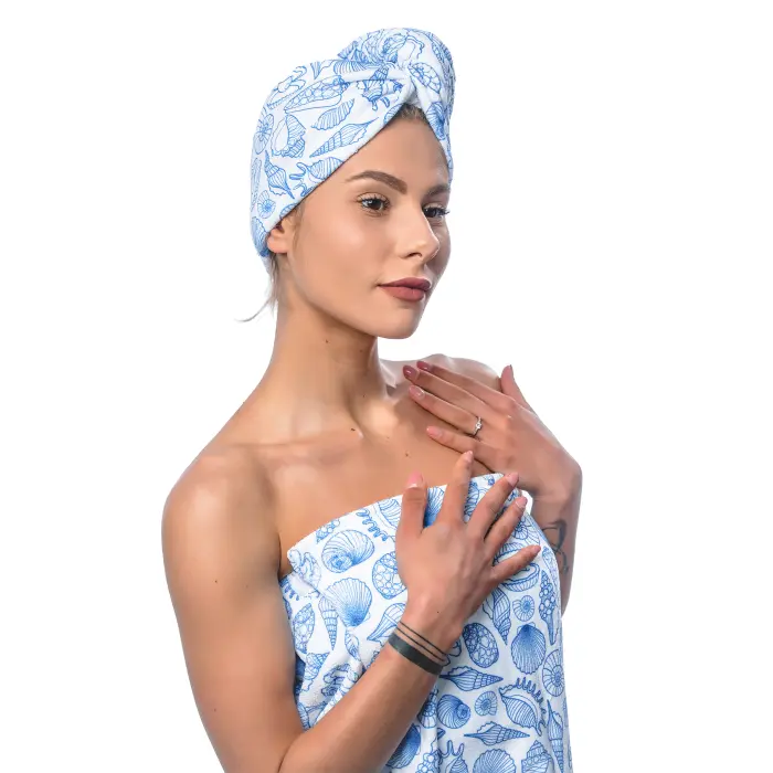 Тюрбан с принт комплект М6 - 1491 - Тюрбан с принт комплект М6 - 1491