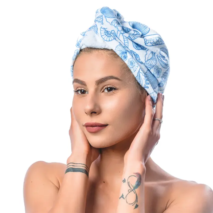 Тюрбан с принт комплект М6 - 1492 - Тюрбан с принт комплект М6 - 1492