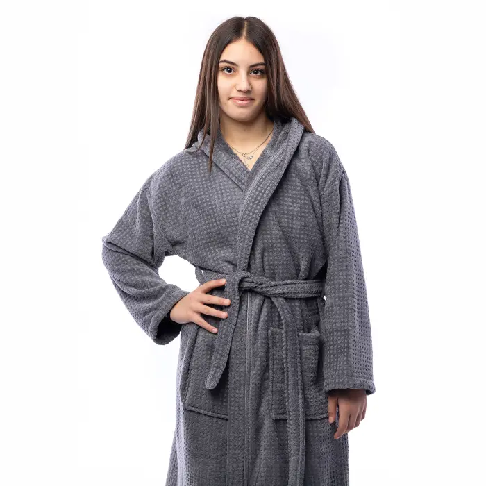 Юношески халат Елеганс - Сив - 2739 - Юношески халат Елеганс - Сив - 2739