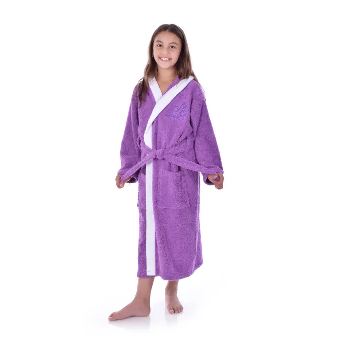 Юношески халат Маер - Лилав - 2772 - Юношески халат Маер - Лилав - 2772