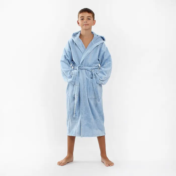 Юношески халат Нишка - светло синьо - 1918 - Юношески халат Нишка - светло синьо - 1918