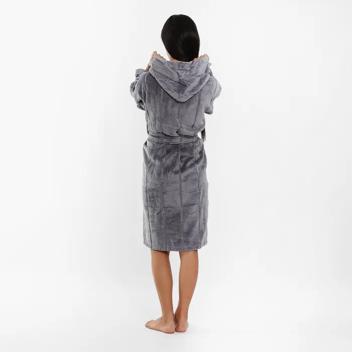 Юношески халат Нишка - тъмно сиво - 1930 - Юношески халат Нишка - тъмно сиво - 1930