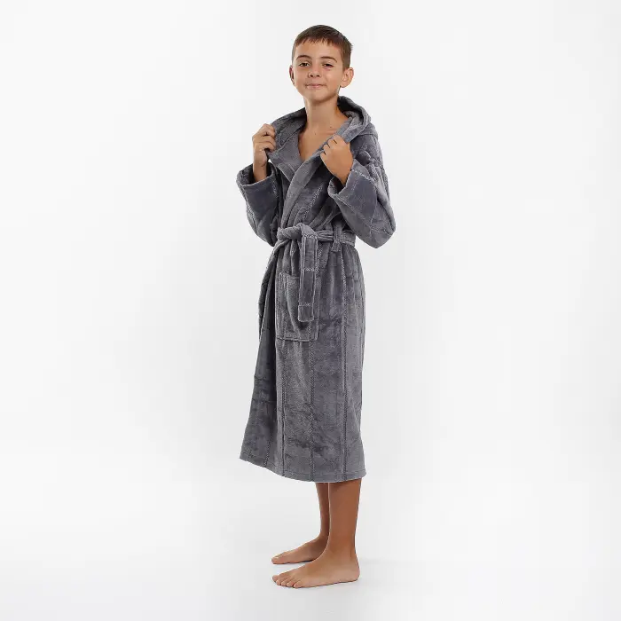 Юношески халат Нишка - тъмно сиво - 1933 - Юношески халат Нишка - тъмно сиво - 1933