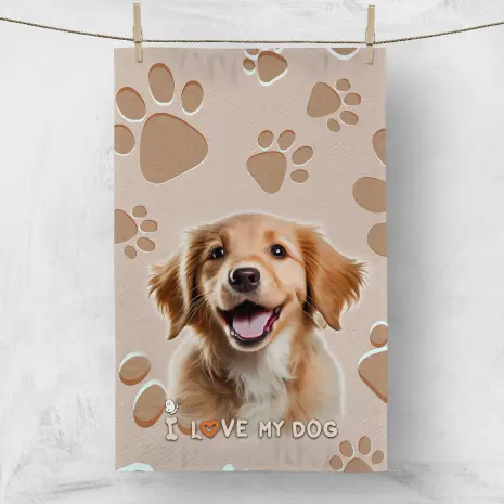 Хавлиена кърпа с домашни любимци 2323 - Хавлиена кърпа с домашни любимци 2323