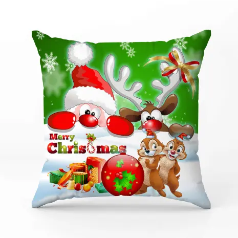Декоративна възглавница с коледни мотиви - 2342 - Декоративна възглавница с коледни мотиви - 2342