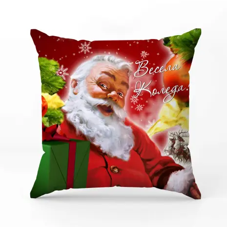 Декоративна възглавница с коледни мотиви - 2350 - Декоративна възглавница с коледни мотиви - 2350