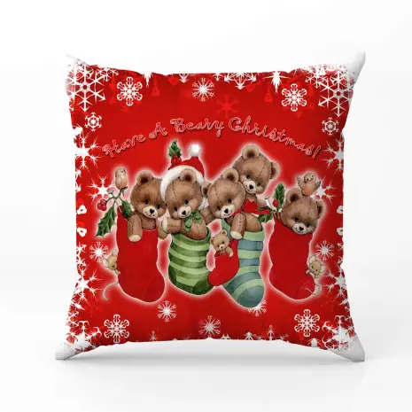 Декоративна възглавница с коледни мотиви - 2351 - Декоративна възглавница с коледни мотиви - 2351