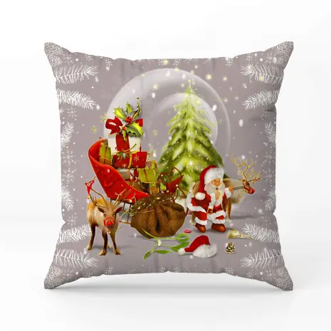 Декоративна възглавница с коледни мотиви - 2355 - Декоративна възглавница с коледни мотиви - 2355