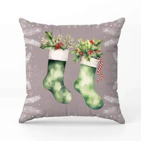 Декоративна възглавница с коледни мотиви - 2356 - Декоративна възглавница с коледни мотиви - 2356