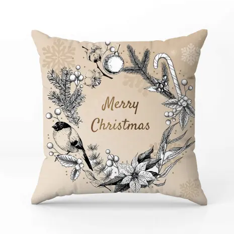 Декоративна възглавница с коледни мотиви - 2360 - Декоративна възглавница с коледни мотиви - 2360