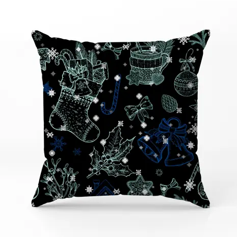 Декоративна възглавница с коледни мотиви - 2371 - Декоративна възглавница с коледни мотиви - 2371