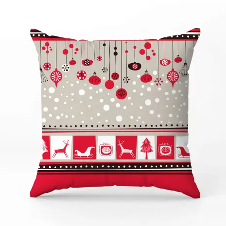 Декоративна възглавница с коледни мотиви - 2374 - Декоративна възглавница с коледни мотиви - 2374