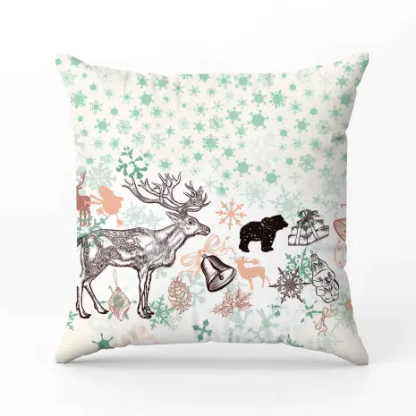 Декоративна възглавница с коледни мотиви - 2381 - Декоративна възглавница с коледни мотиви - 2381