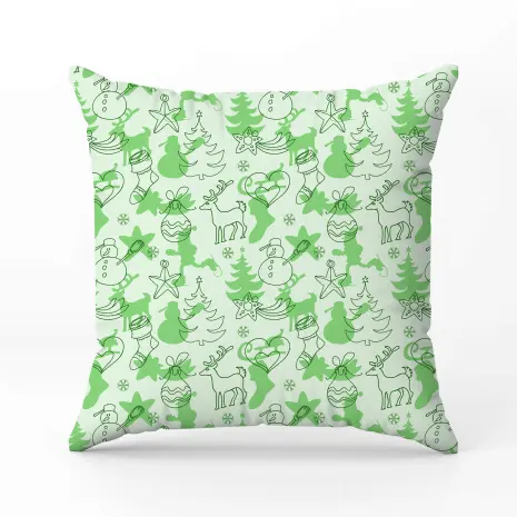 Декоративна възглавница с коледни мотиви - 2385 - Декоративна възглавница с коледни мотиви - 2385