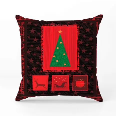 Декоративна възглавница с коледни мотиви - 2390 - Декоративна възглавница с коледни мотиви - 2390