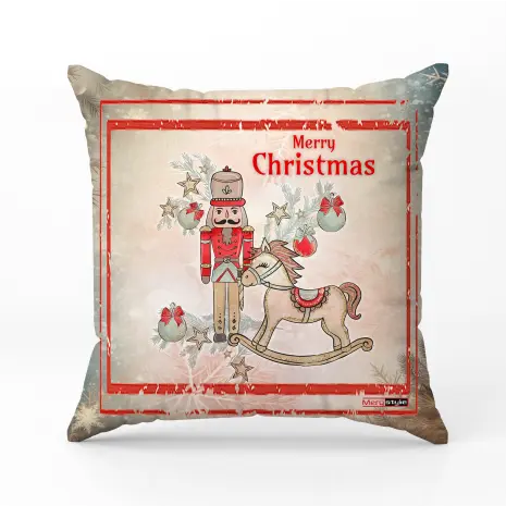 Декоративна възглавница с коледни мотиви - 4418 - Декоративна възглавница с коледни мотиви - 4418