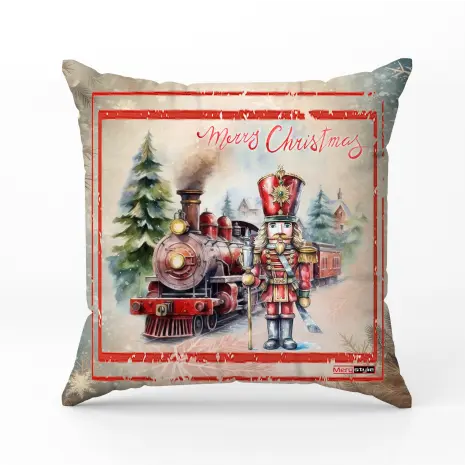 Декоративна възглавница с коледни мотиви - 4419 - Декоративна възглавница с коледни мотиви - 4419