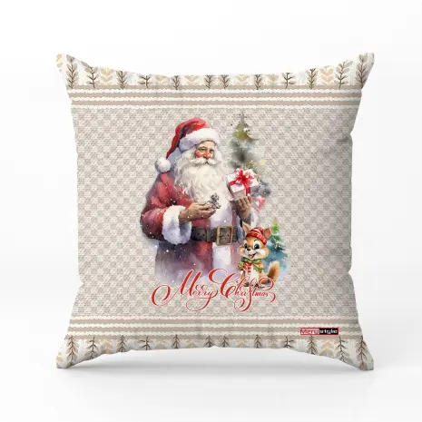 Декоративна възглавница с коледни мотиви - 5302 - Декоративна възглавница с коледни мотиви - 5302