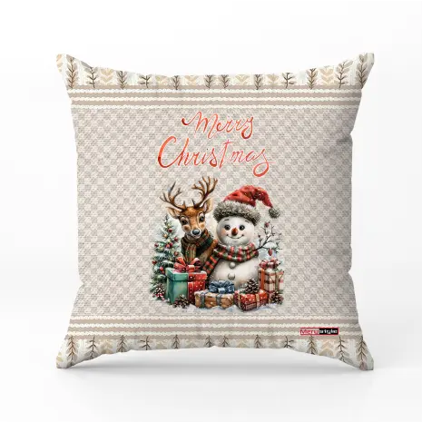 Декоративна възглавница с коледни мотиви - 5303 - Декоративна възглавница с коледни мотиви - 5303