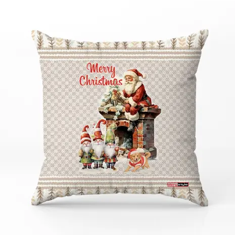 Декоративна възглавница с коледни мотиви - 5306 - Декоративна възглавница с коледни мотиви - 5306