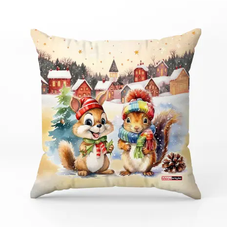 Декоративна възглавница с коледни мотиви - 5362