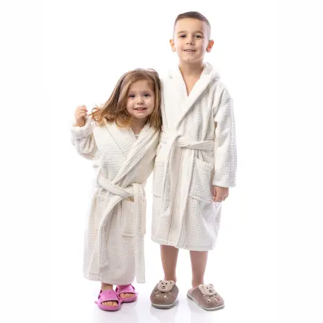Детски халат Елеганс - Крем - Детски халат Елеганс - Крем