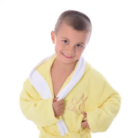 Детски халат Маер - Жълто - Детски халат Маер - Жълто