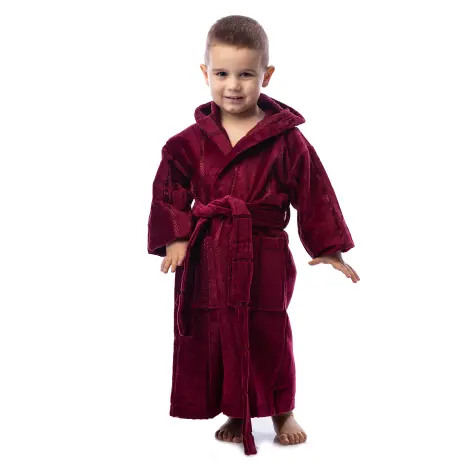 Детски халат нишка - бордо - Детски халат нишка - бордо