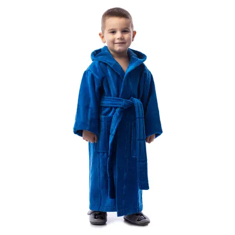 Детски халат нишка - син - Детски халат нишка - син