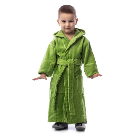 Детски халат нишка - зелен - Детски халат нишка - зелен