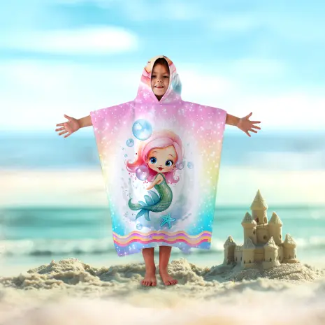 Детско хавлиено пончо - 5045 - Детско хавлиено пончо - 5045