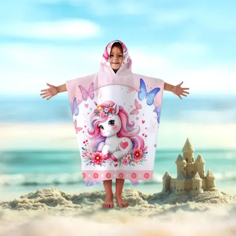 Детско хавлиено пончо - 5048 - Детско хавлиено пончо - 5048