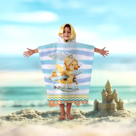 Детско хавлиено пончо - 5051 - Детско хавлиено пончо - 5051