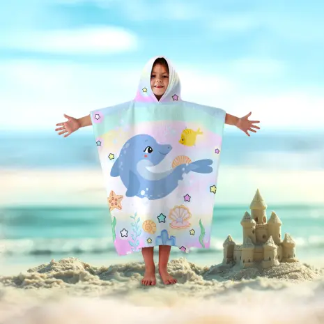 Детско хавлиено пончо - 5052 - Детско хавлиено пончо - 5052