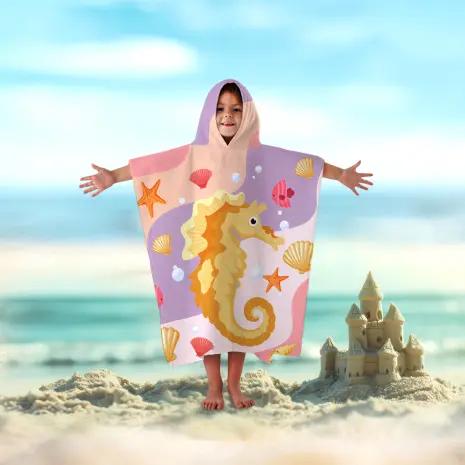 Детско хавлиено пончо - 5053 - Детско хавлиено пончо - 5053