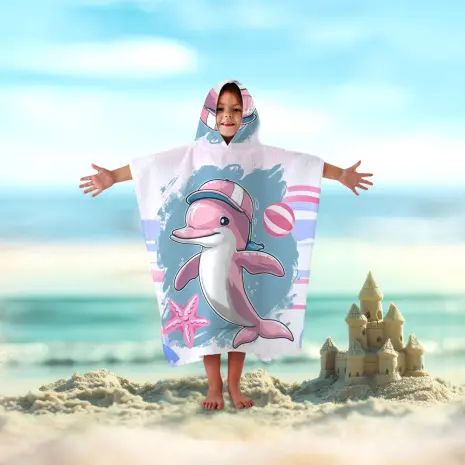 Детско хавлиено пончо - 5055 - Детско хавлиено пончо - 5055