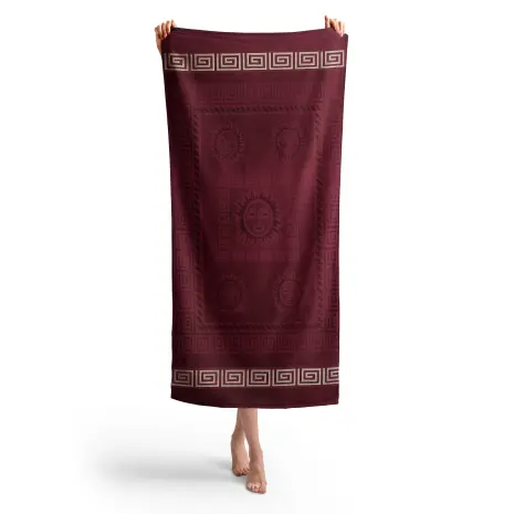 Плажна хавлия с мотив - Бордо - Плажна хавлия с мотив - Бордо