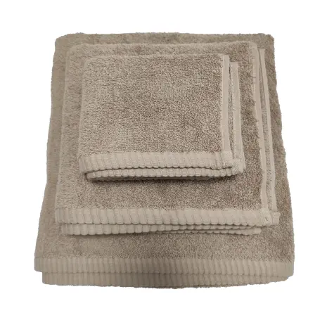 Едноцветна хавлиена кърпа "ЛОТОС" - комплект - 3 броя -бежово - Едноцветна хавлиена кърпа "ЛОТОС" - комплект - 3 броя -бежово